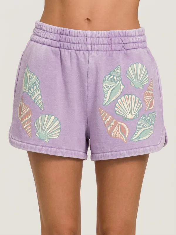 Women's Coastal Seashell Printed Shorts
