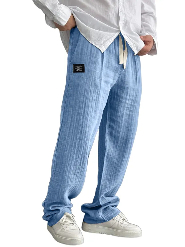 Cotton Linen Drawstring Trousers