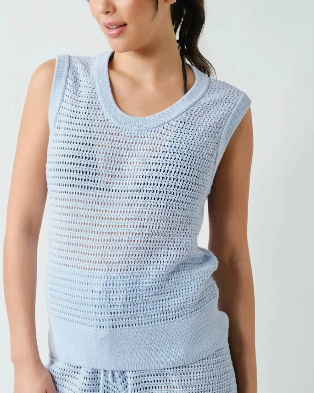 Lightweight Open Knit Crop Top