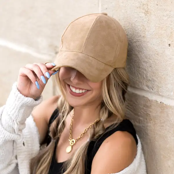 Suede Relaxed Baseball Cap