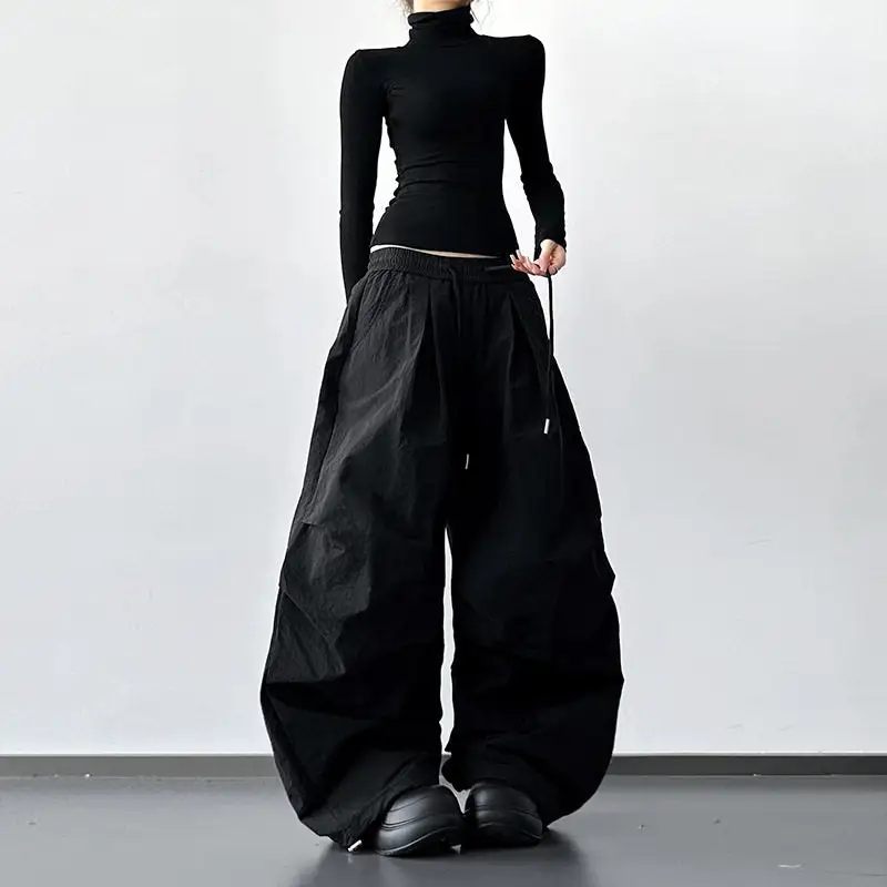Drawstring Wide Leg Quick Dry Cargo Pants