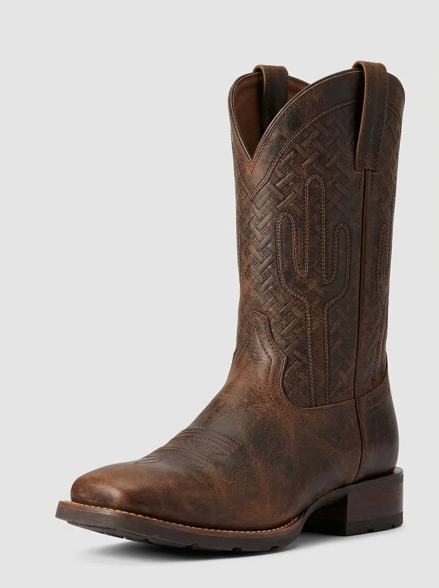 Heritage Cactus Motif Men's Western Cowboy Boots