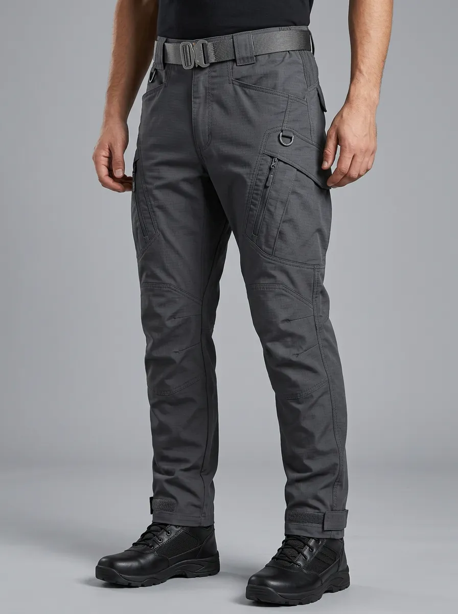 Men's Workday Reinforced-Knee Multi-Pocket Cargo Pants