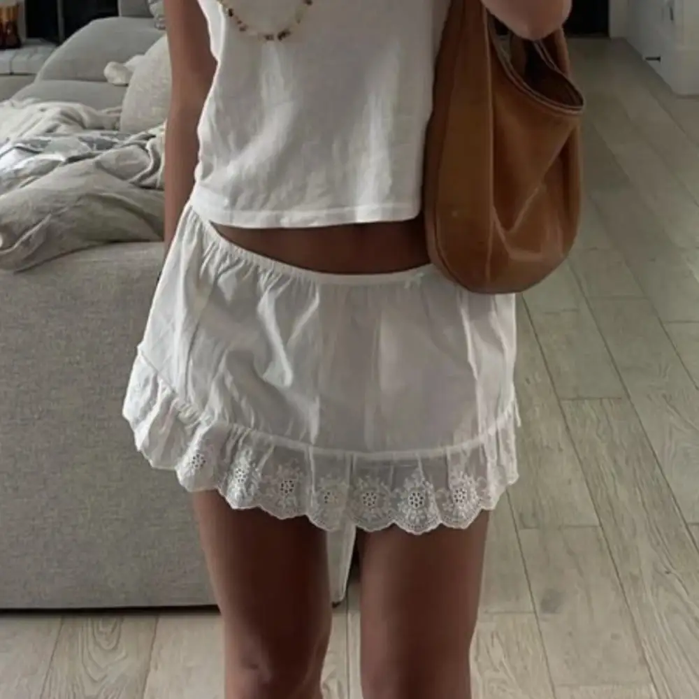 Mini Floral Eyelet Skirt