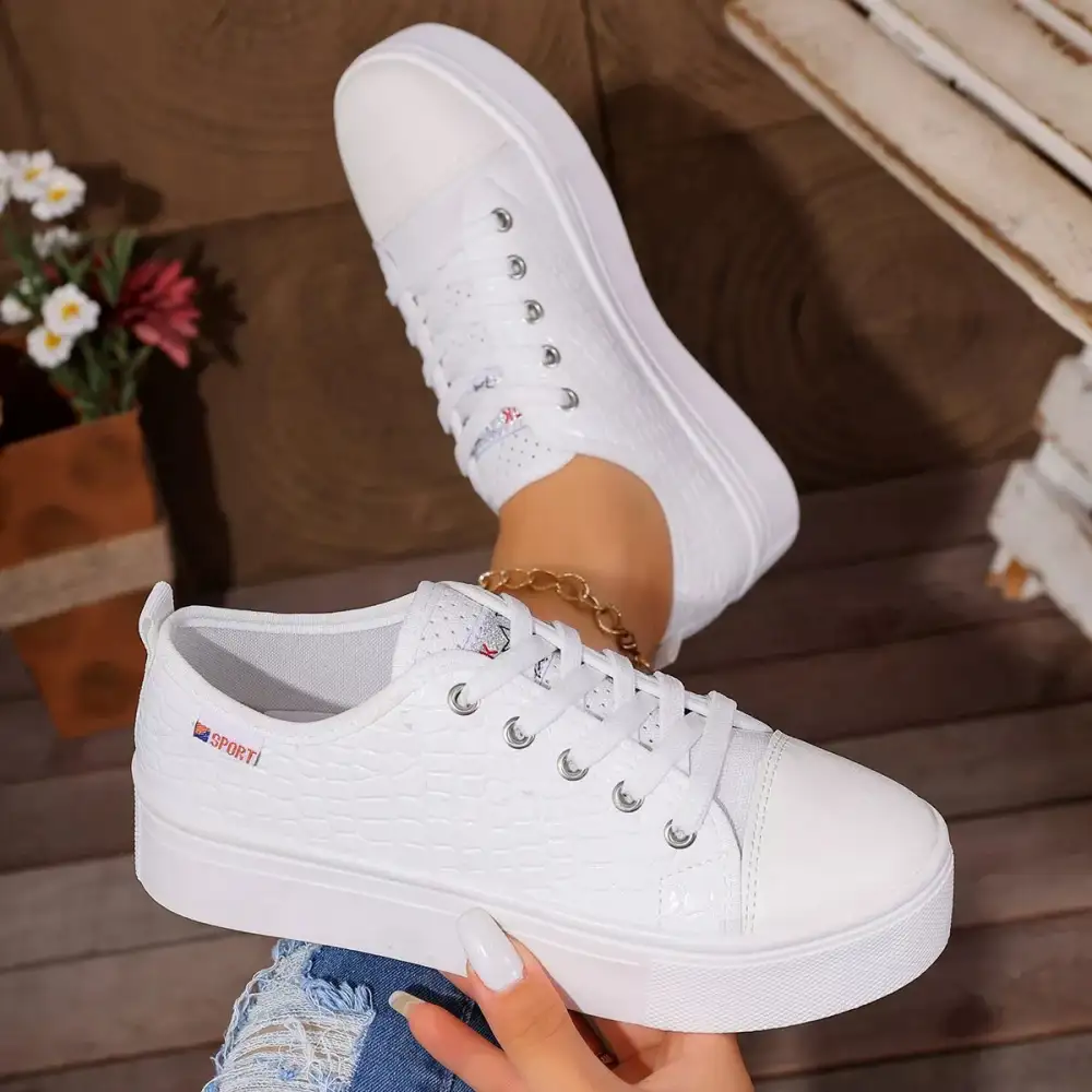 Essential Round Toe Platform Sneakers