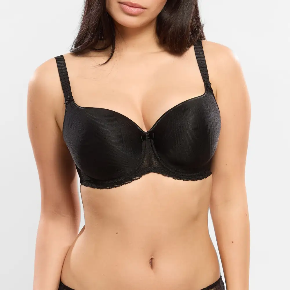 Women's Full Coverage Underwire Spacer Molded Adjustable Straps Rounded Shape Smoothing Bra