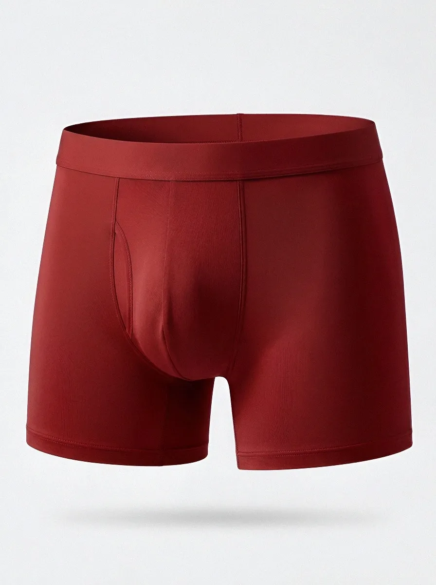 Men's Solid Grey Minimalist Boxer Briefs