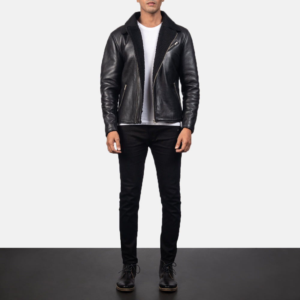 Men's Classic Leather Shearling Jacket