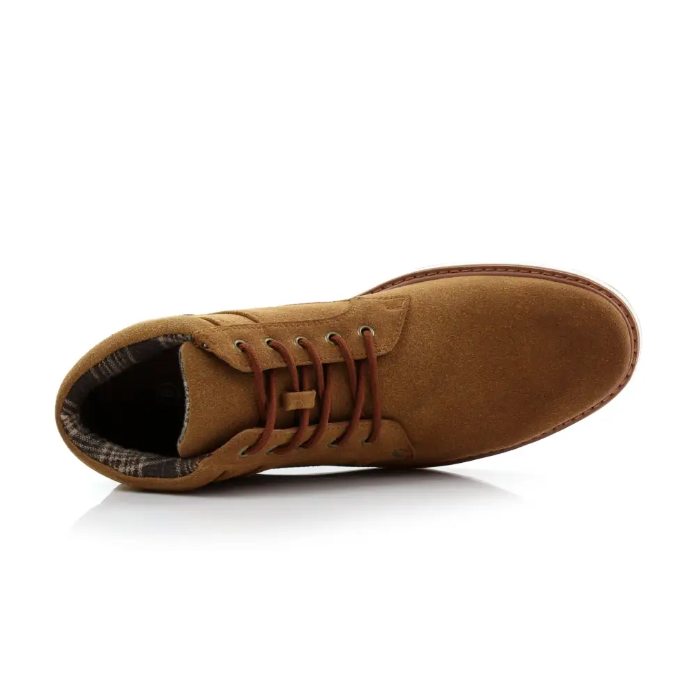 Faux-Suede Suede Lace-Up Chukka Boots
