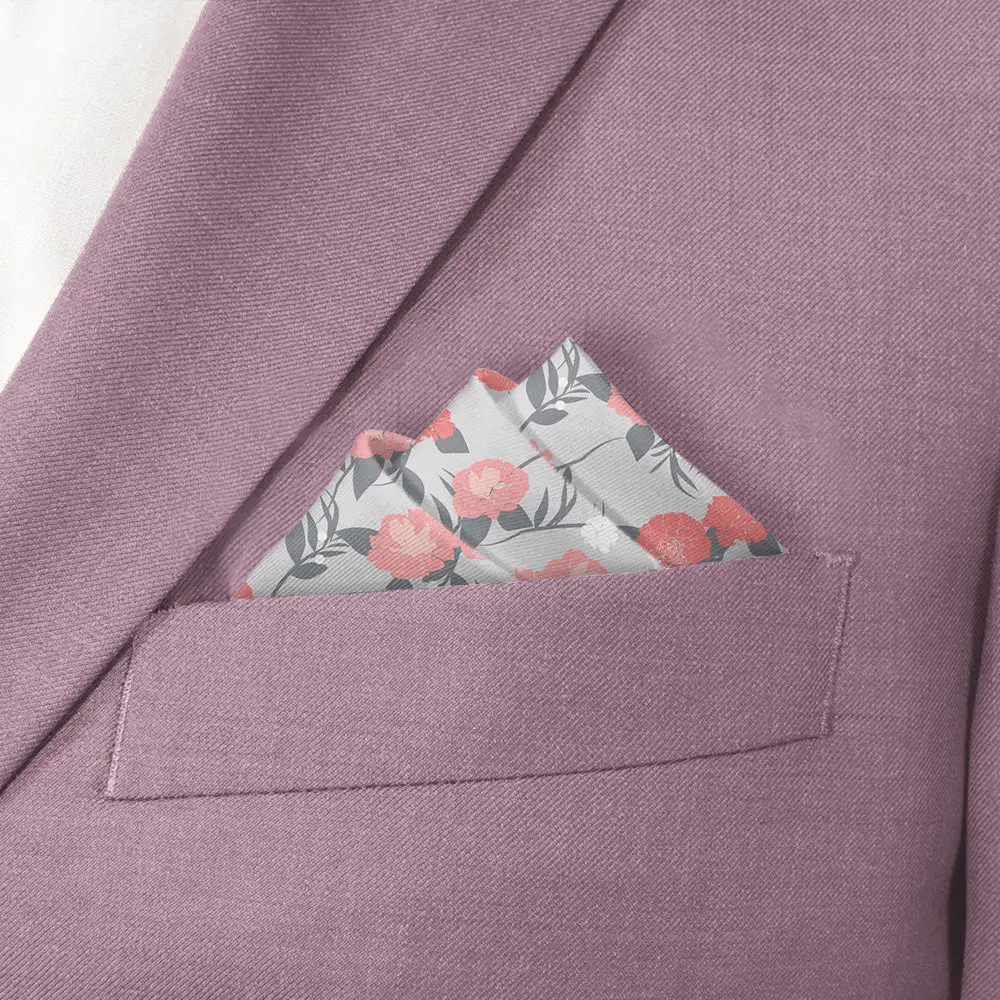 Clean Neat Floral Pocket Square