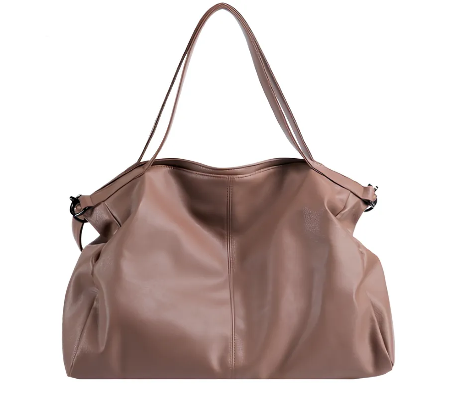 Versatile Soft Leather Leather Shoulder Bag