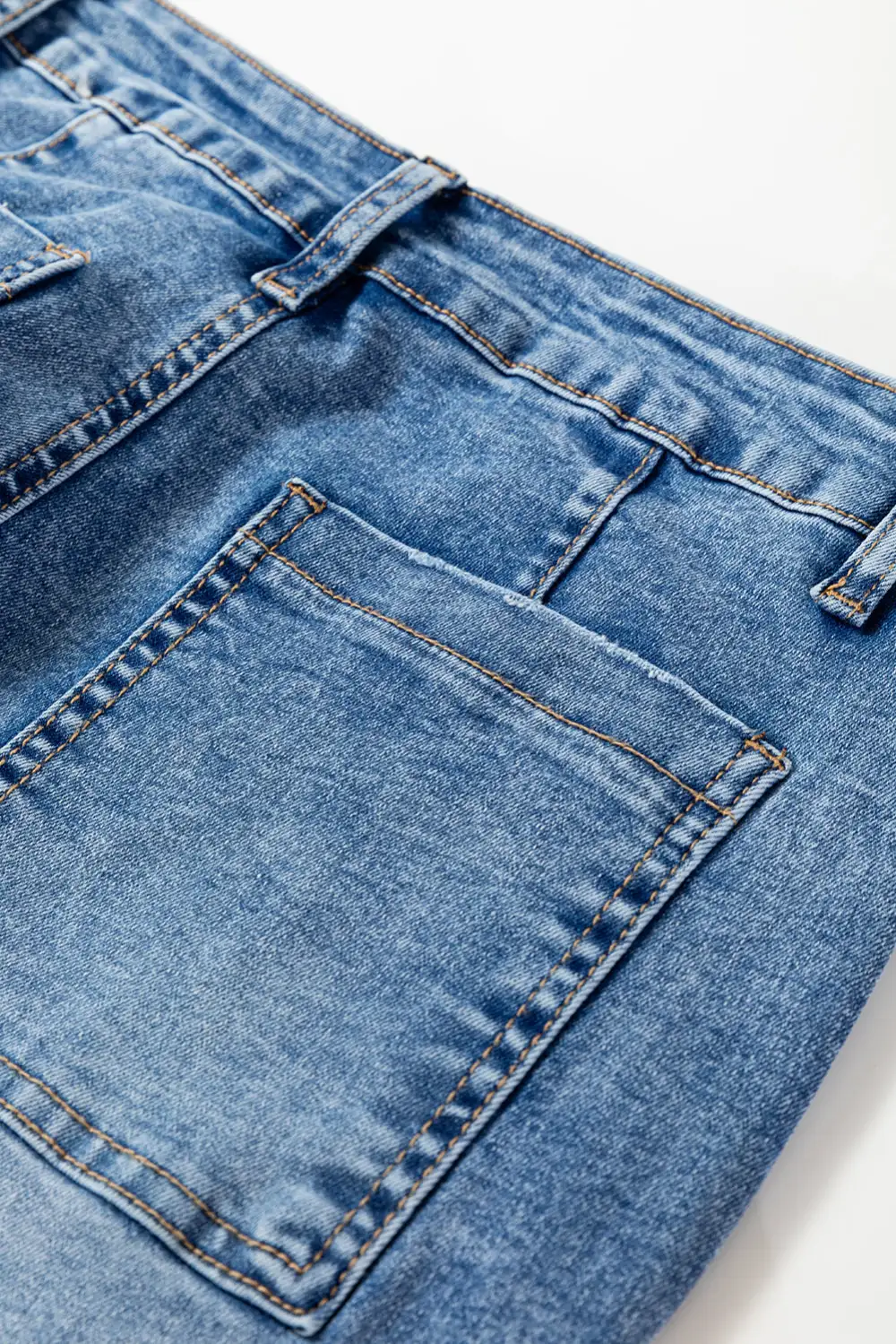 Elastic Waist Easy Layer Denim Jeans