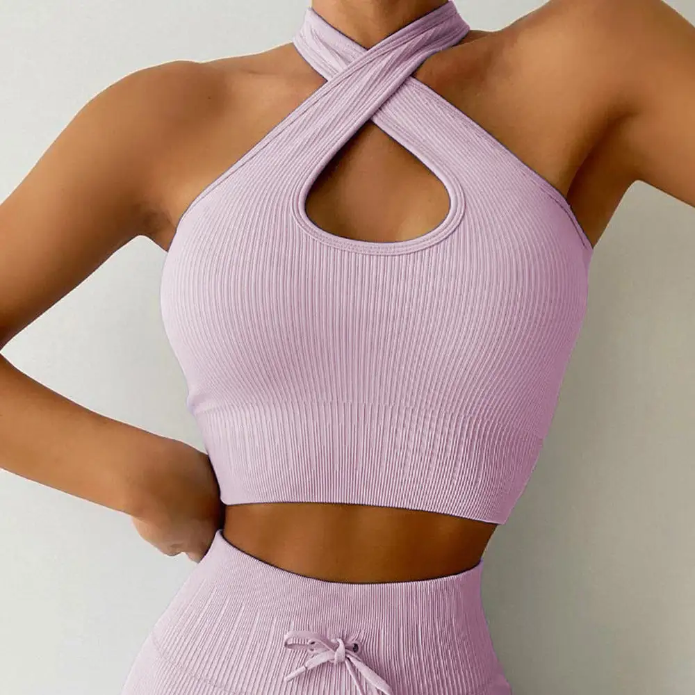 Cross-Back Sports Vest Bra