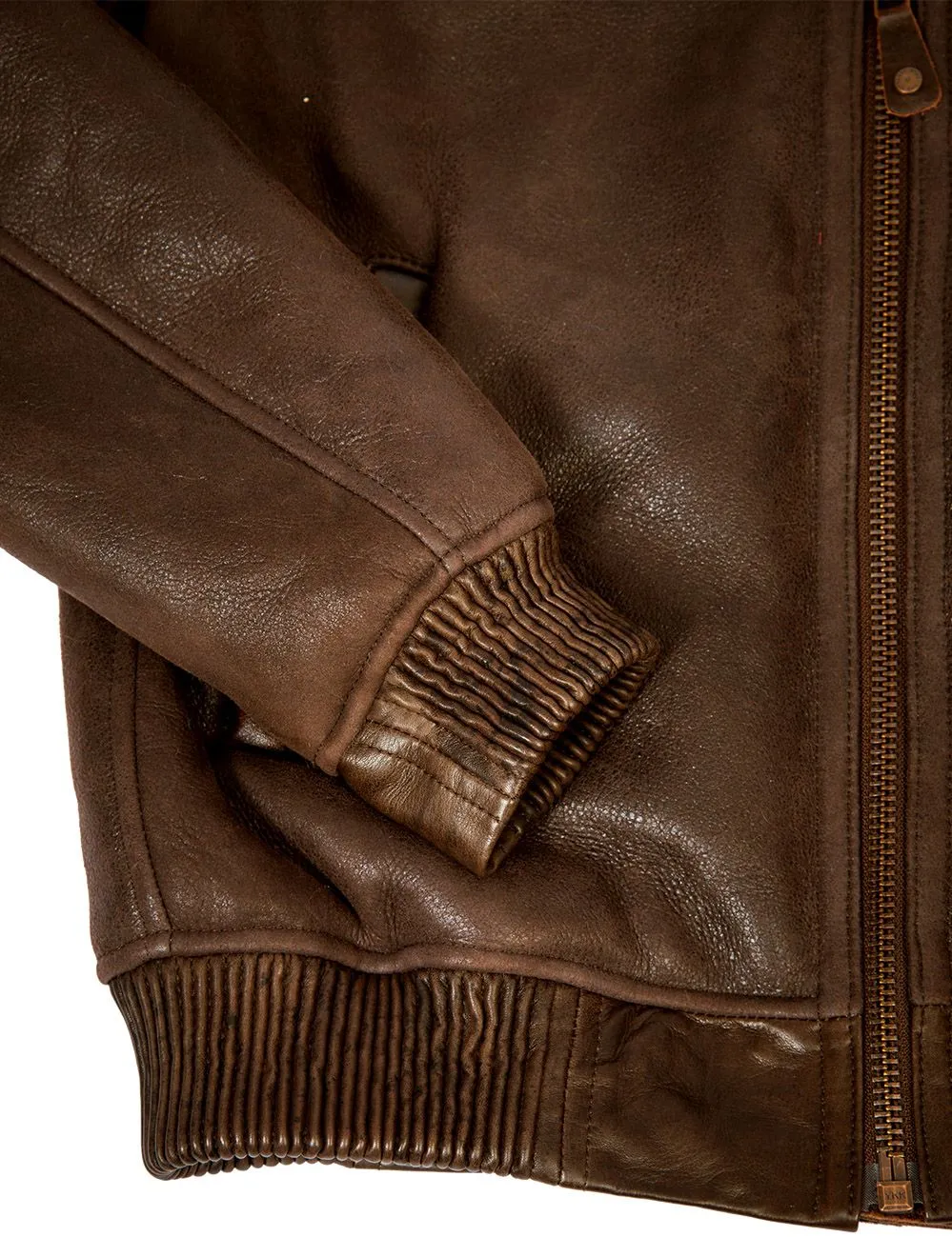 Pocket Front Faux Leather Bomber Jacket