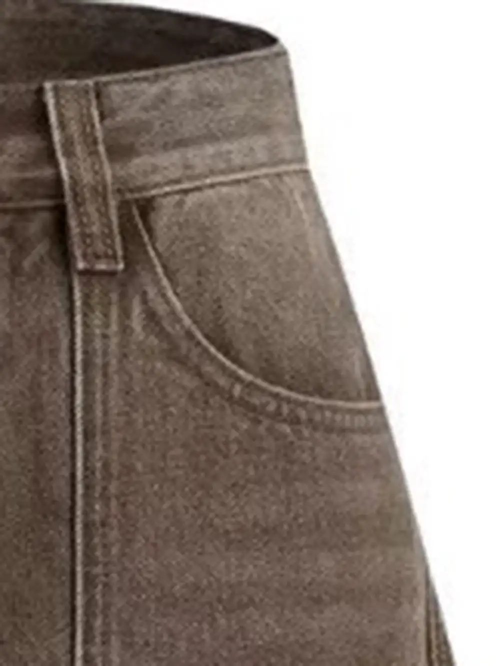 Barrel-Leg Denim Pants