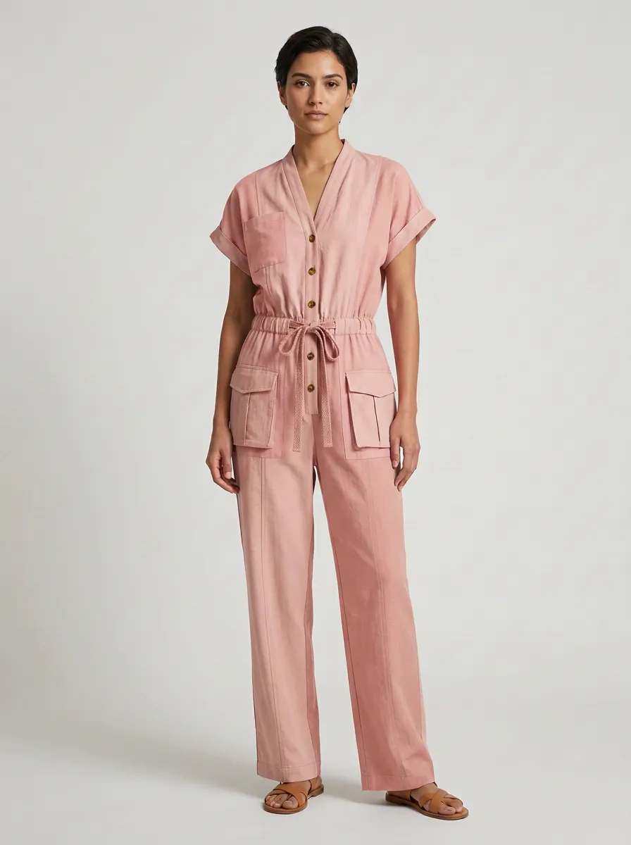 Women's Willow Utility Patchwork Colorblock Graphic Jumpsuit