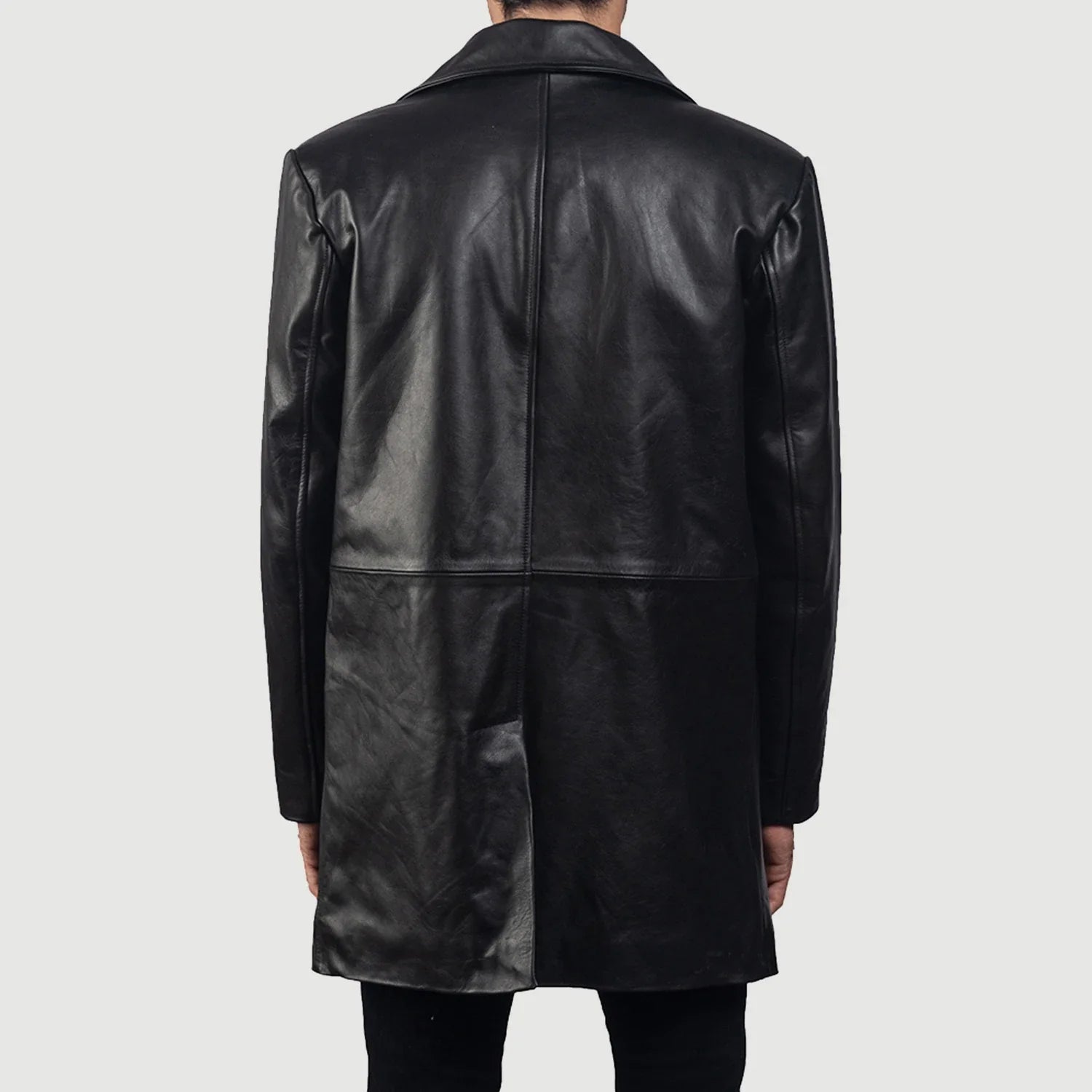 Men's Classic Leather Coat