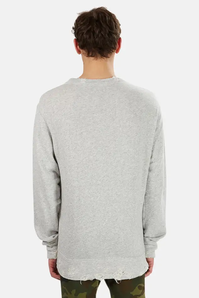 Crewneck Cotton Knit Hoodie