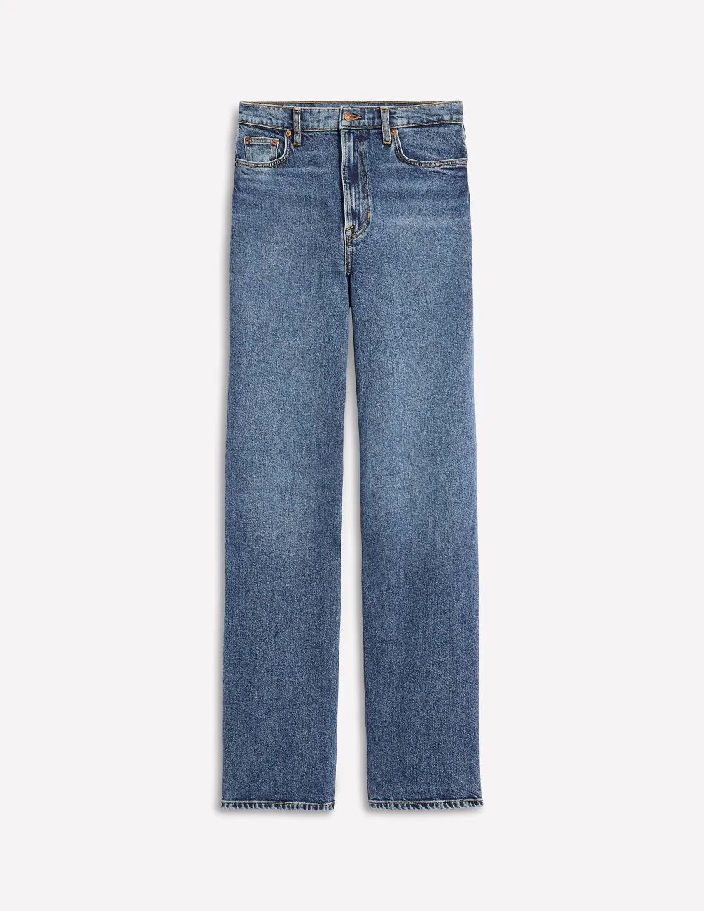 High Rise Column Leg Jeans