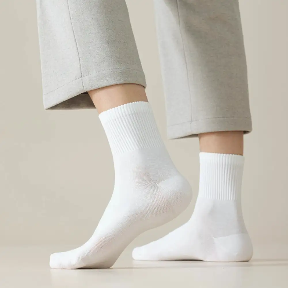 Contemporary Cotton Ribbed Crew Socks