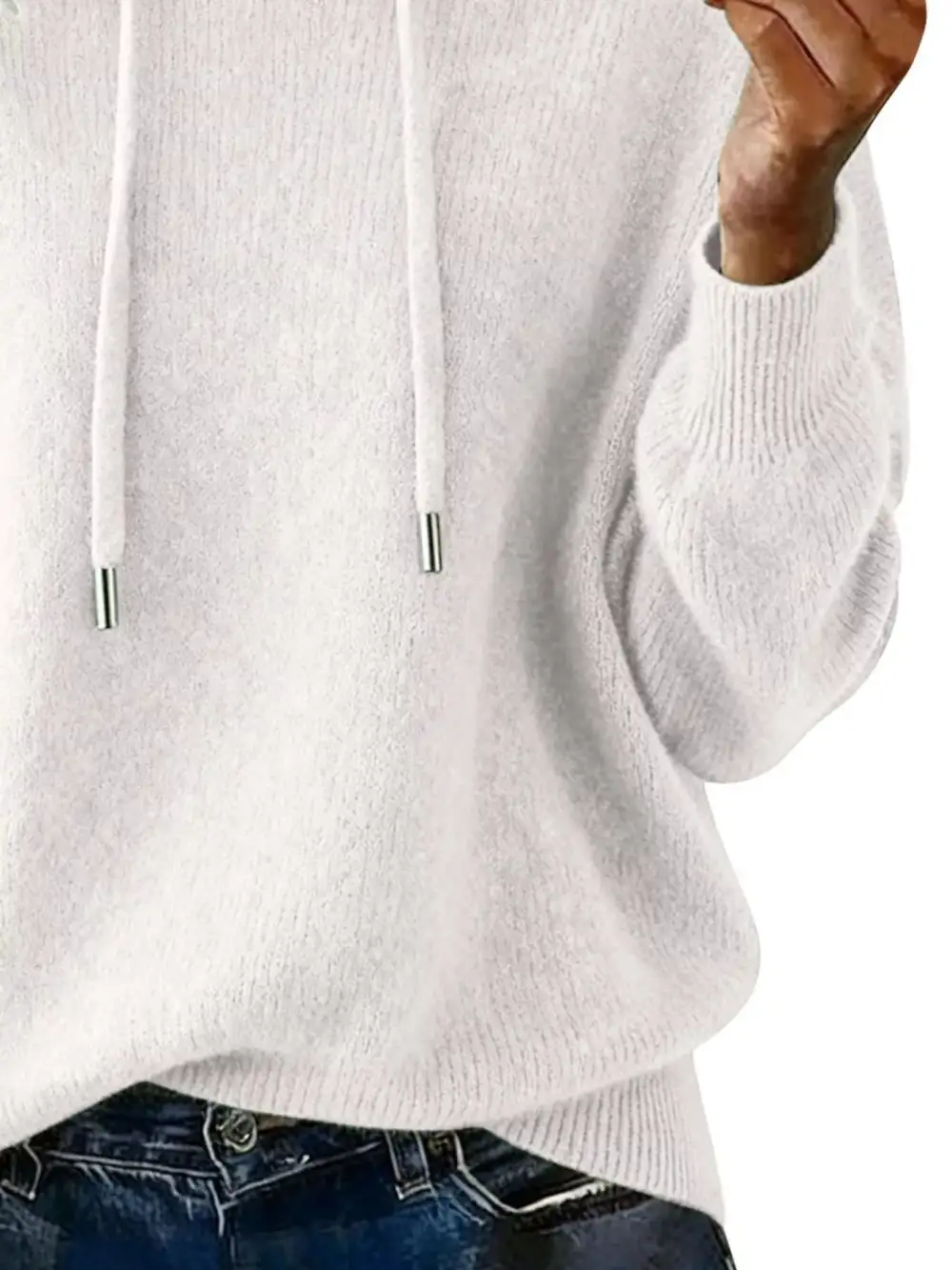 Modern Drawstring Long Sleeve Sweater