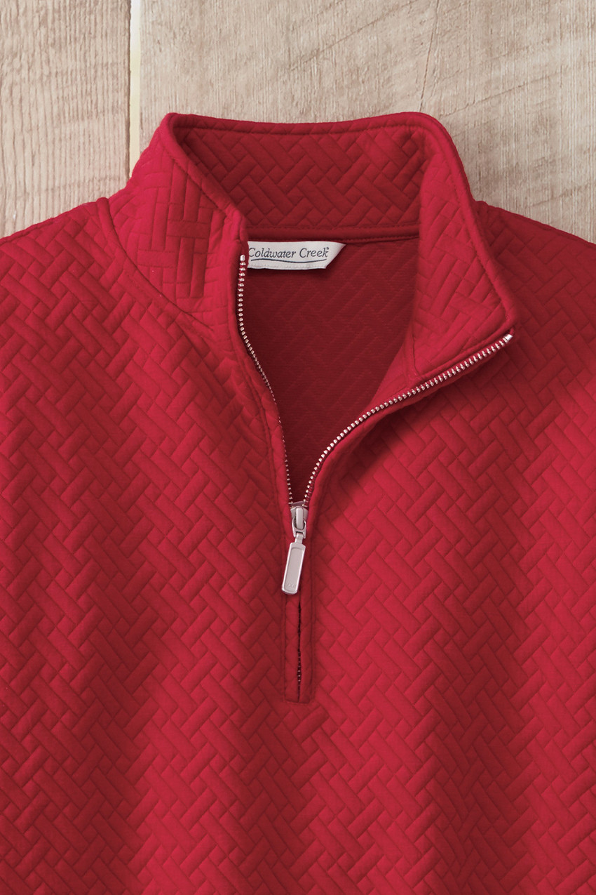 Jacquard Quarter Zip Sweatshirt