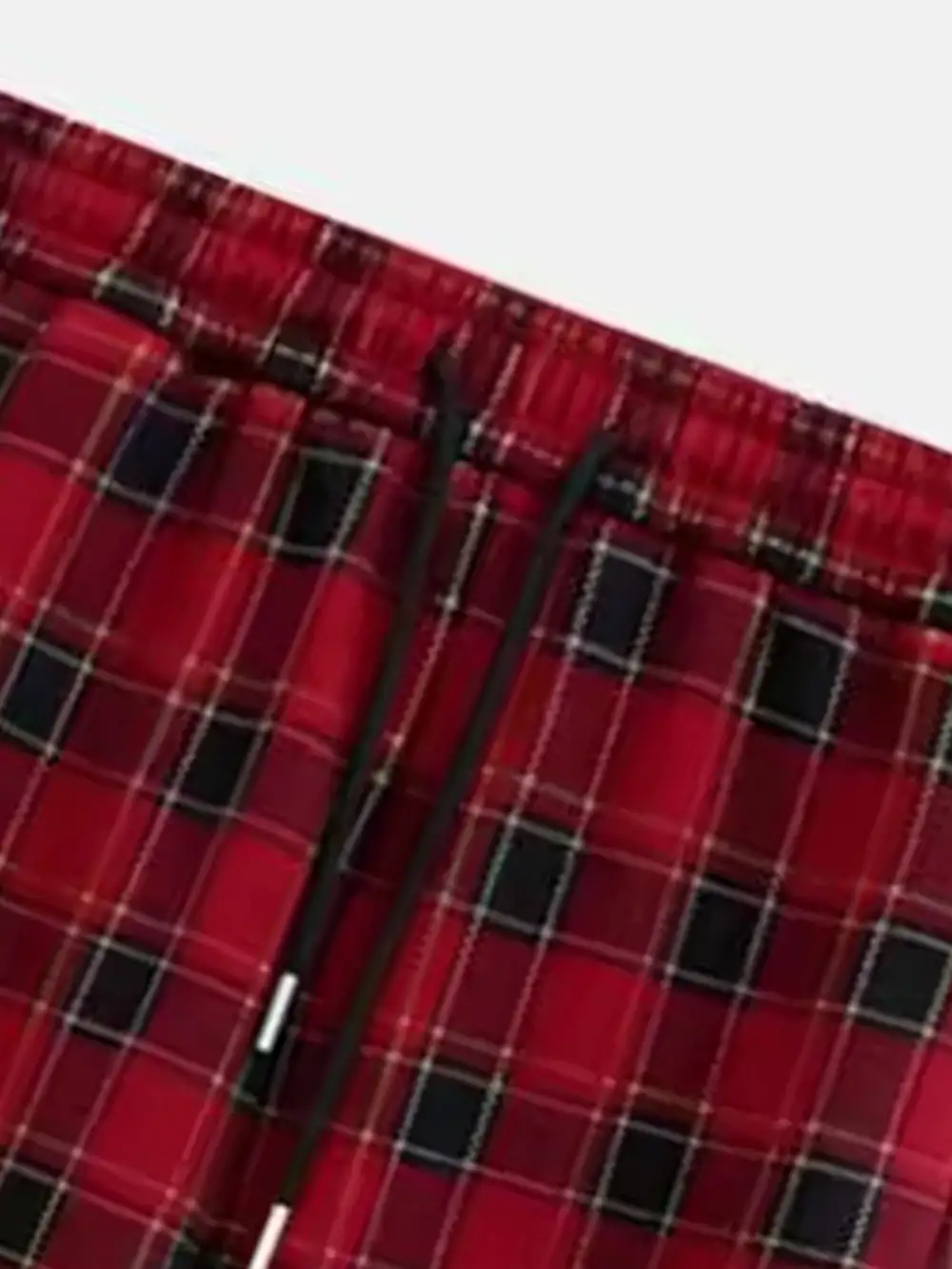 Straight-Leg Plaid Pants