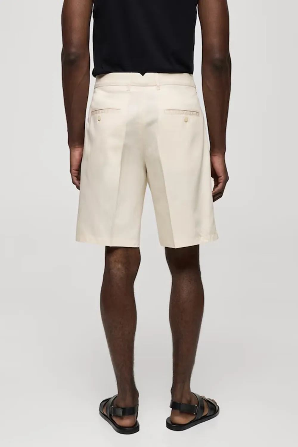 Linen-Blend Dhorts With Pleats