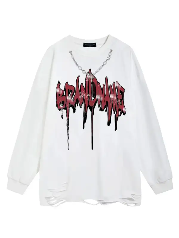 Textured Oversized Crew Neck Tee