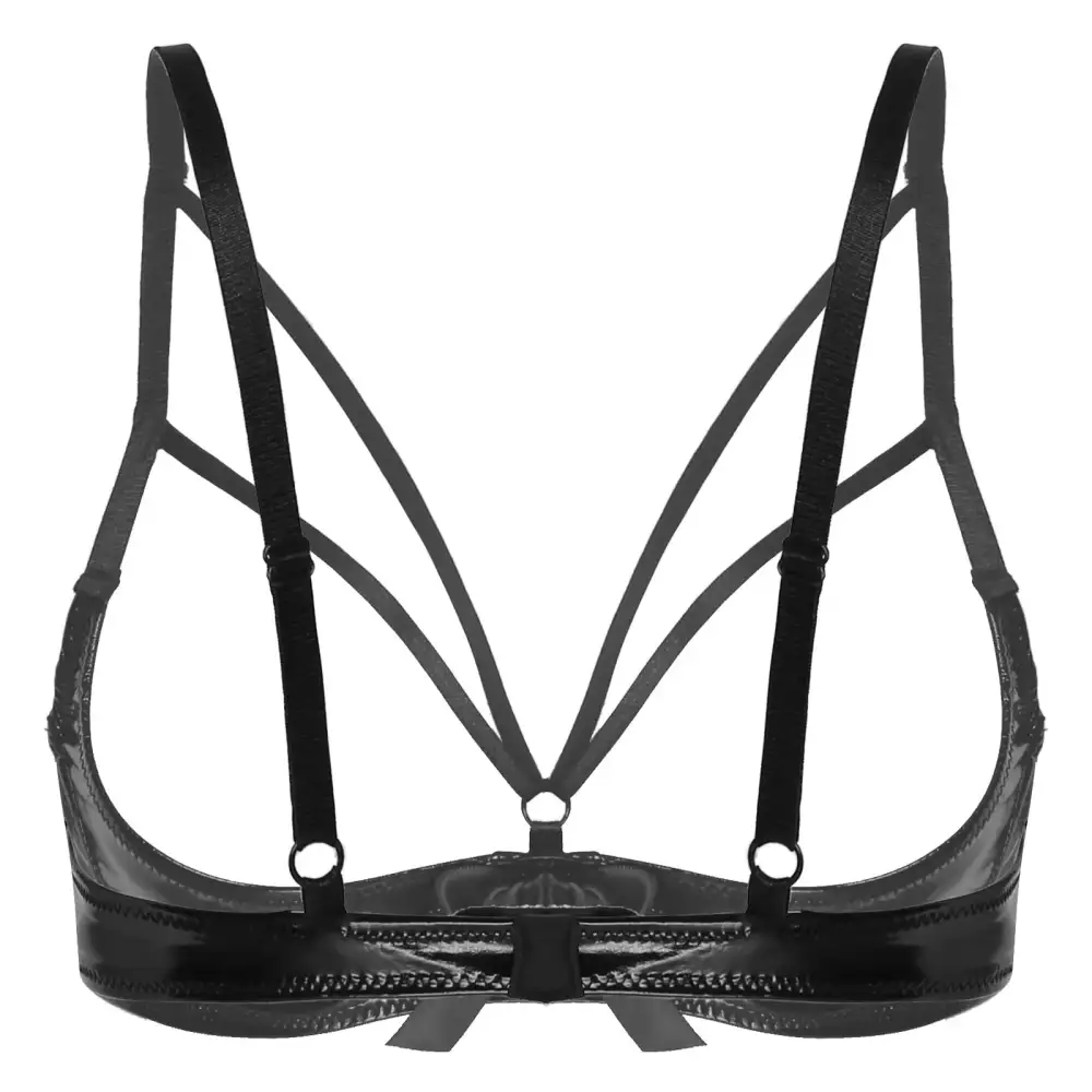 Open-Cup Bra with Bow Detail