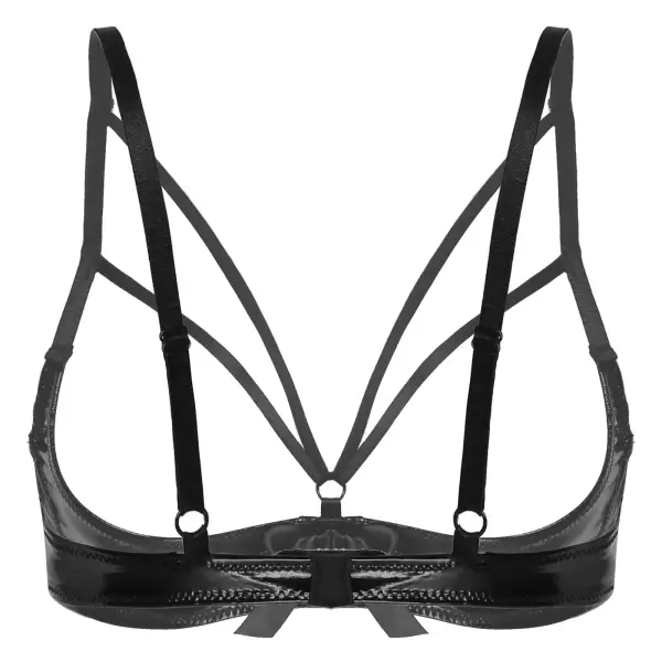 Open-Cup Bra with Bow Detail