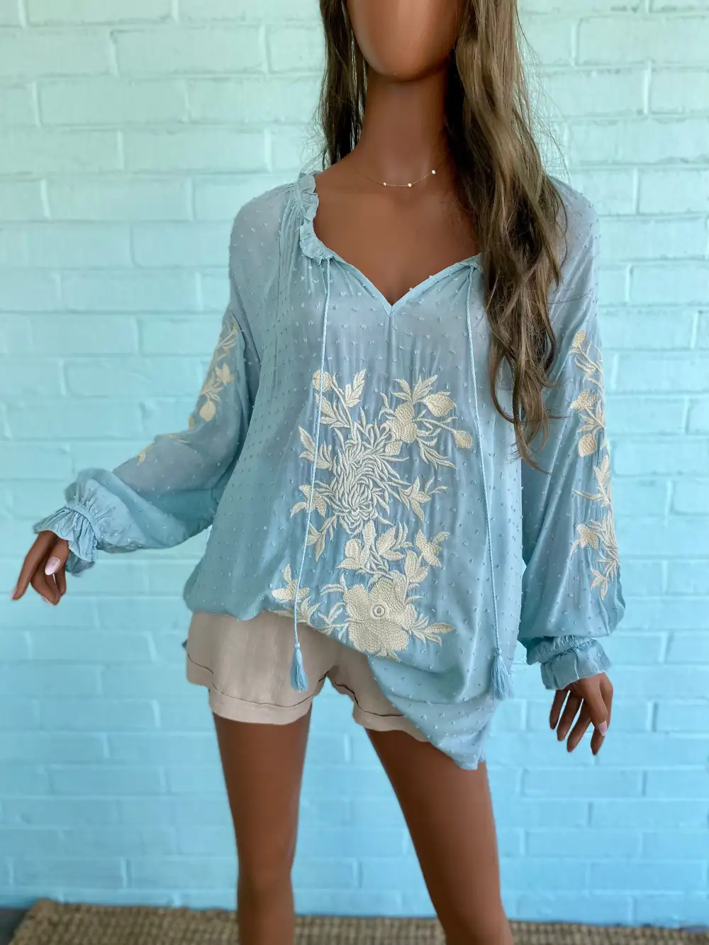 Relaxed Gauze Button Tunic