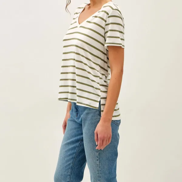 Linen Stripe T-Shirt