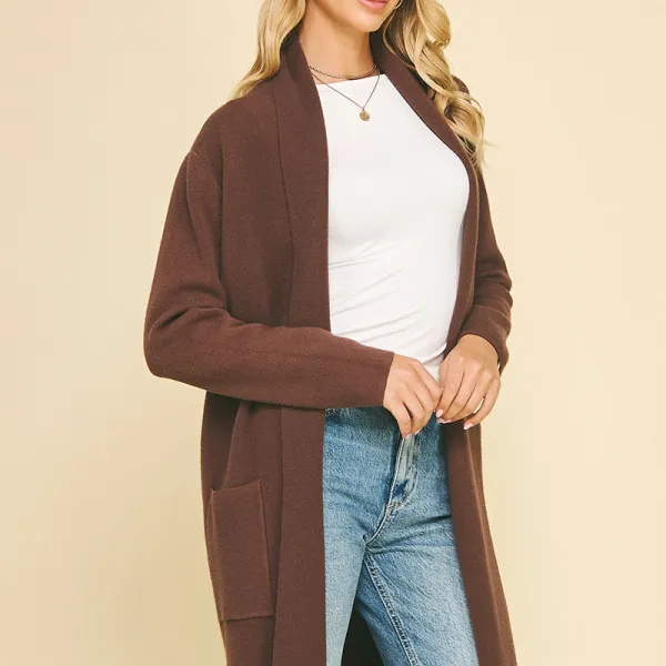 Open Front Midi Cardigan