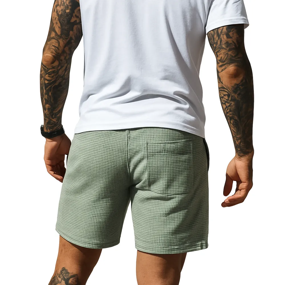 Textured Casual Waffle Shorts