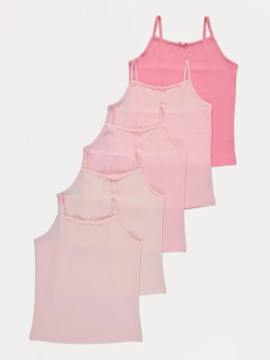 Pink Cami Vests 5 Pack