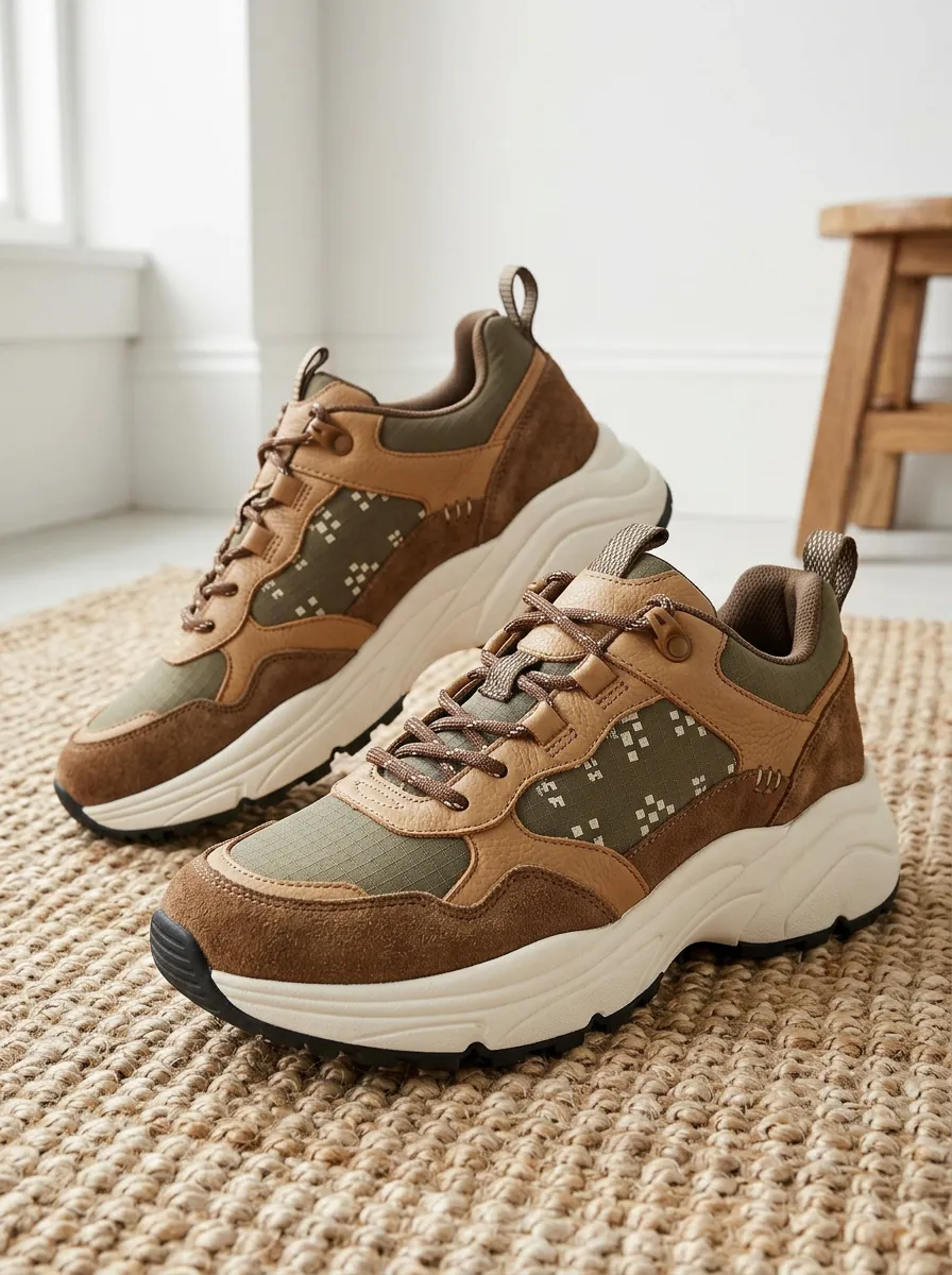 Women's Casual Outdoor Pixel Pattern Printed Sneakers