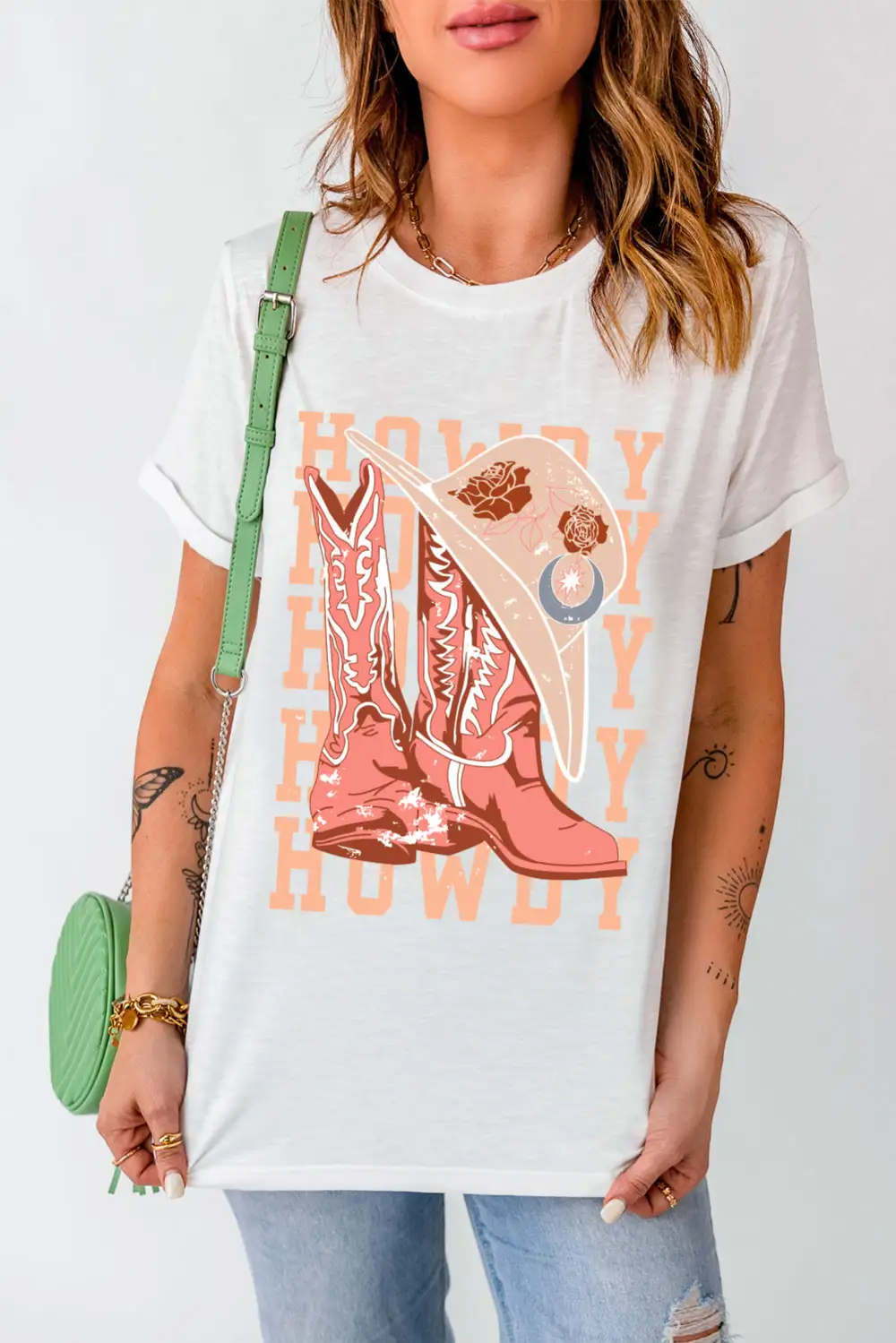 White Cowboy Boots Graphic