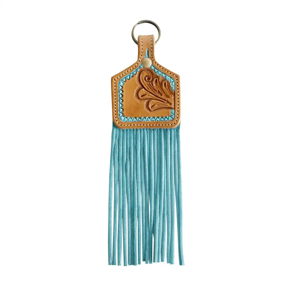 Casual Format Leather Key Fob