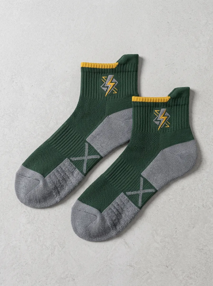 Socks Featuring Lightning Bolt Printed Art