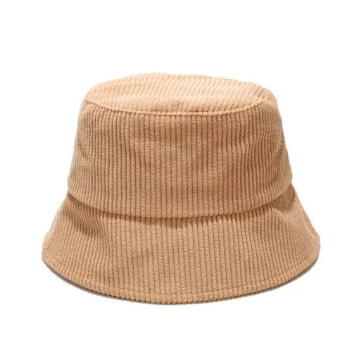Refined Corduroy Round Beret Hat