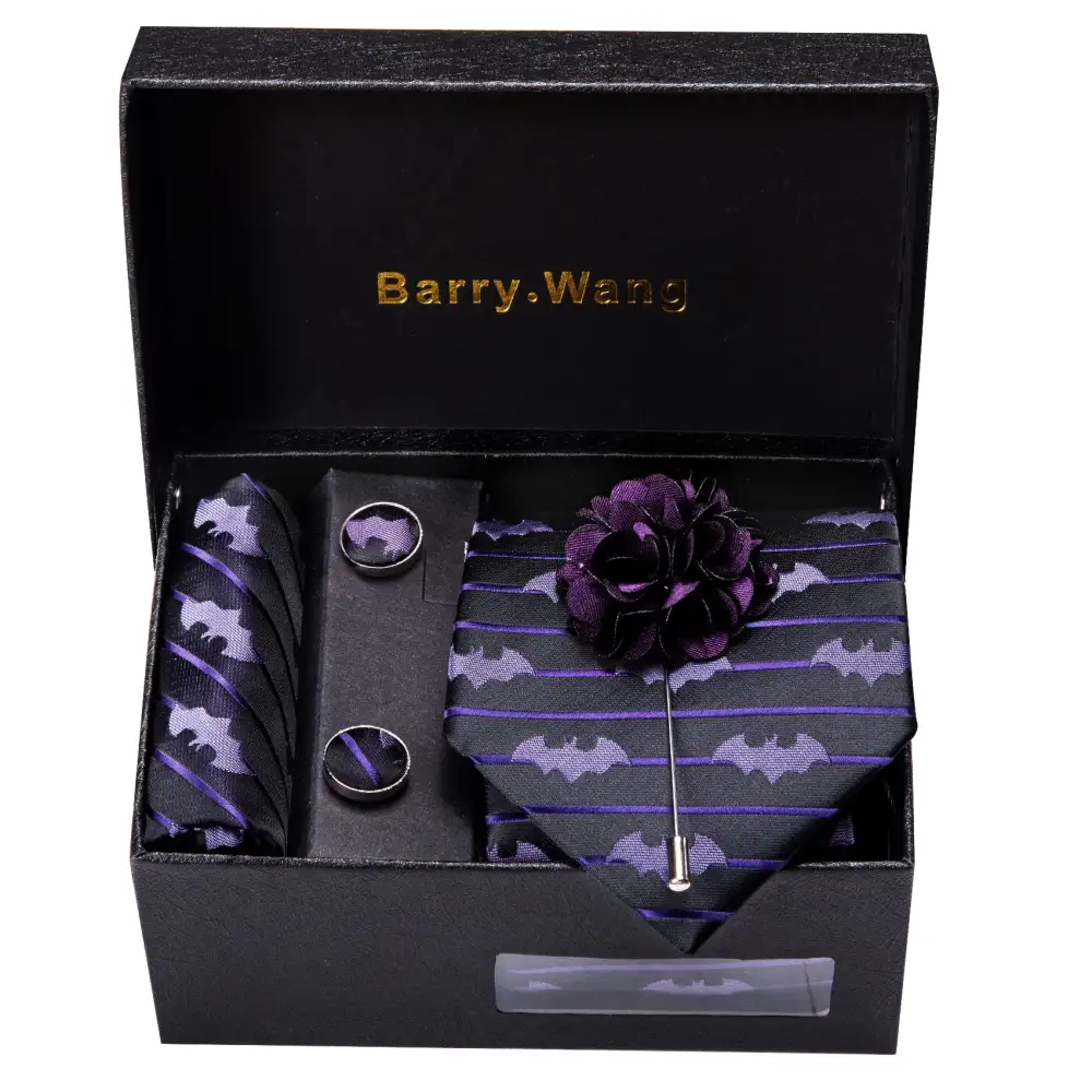 Refined Lapel Collar Necktie Set