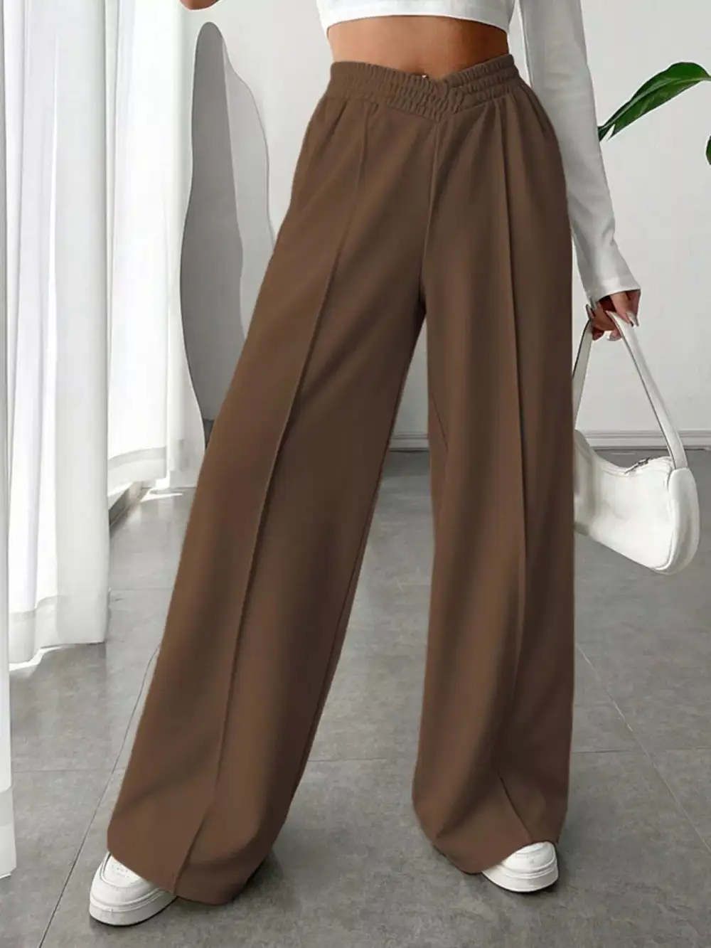 Wide Leg High Waist Everyday Versatile Pants