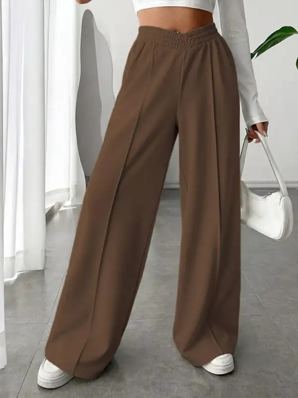 Wide Leg High Waist Everyday Versatile Pants