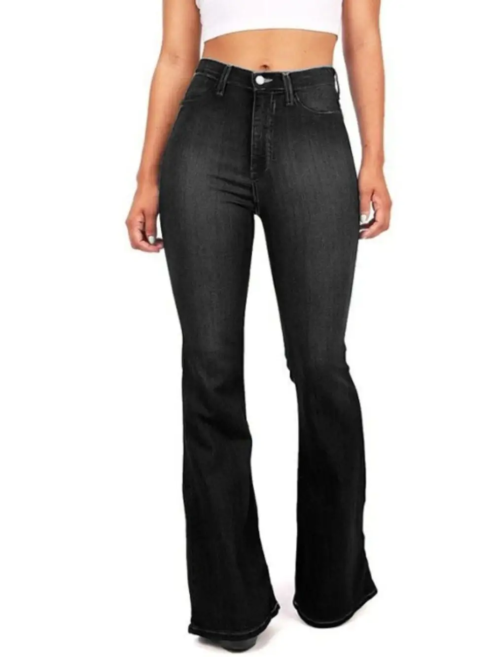 High-Waisted Bootcut Jeans