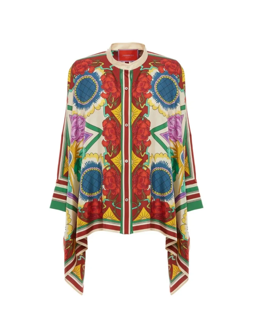 Baroque Palace Print Twill Blouse Set