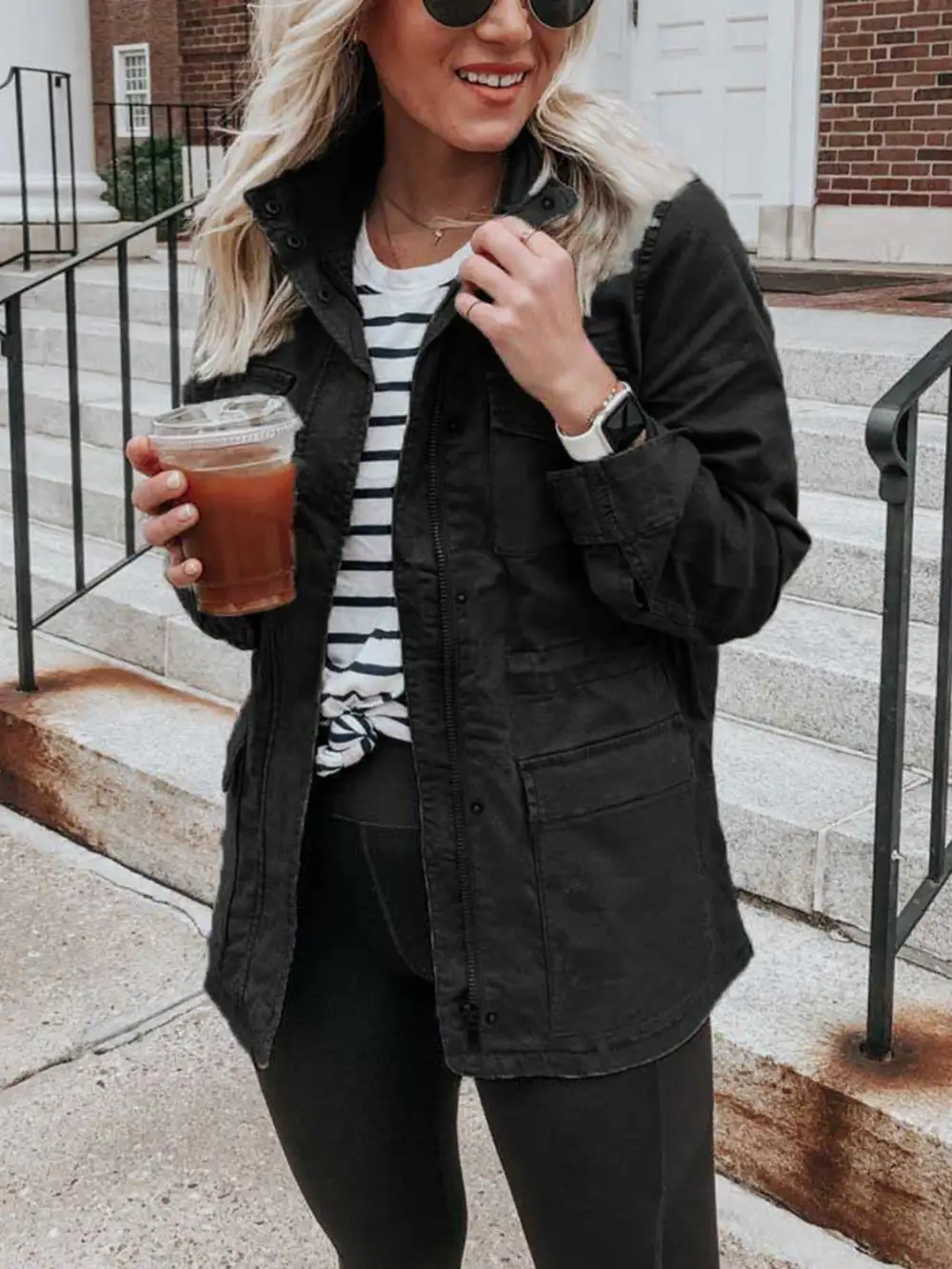 Zip-Up Pocketed Jacket