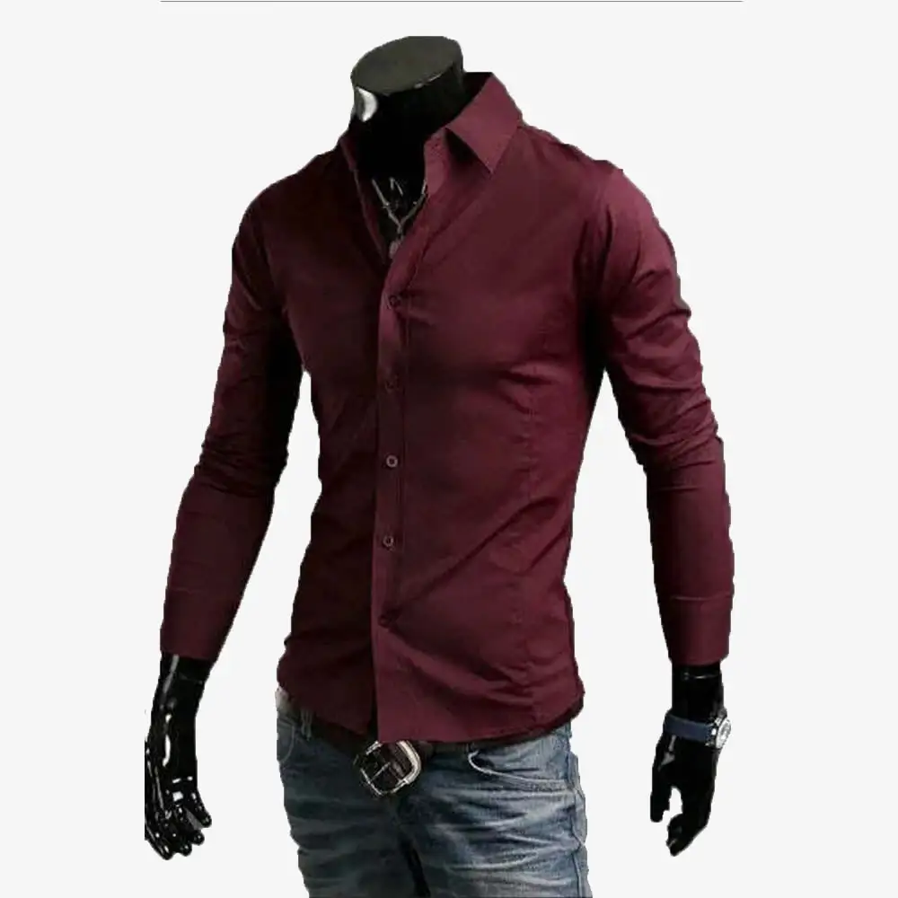 Long Sleeve Slim Fit Business Casual Shirt