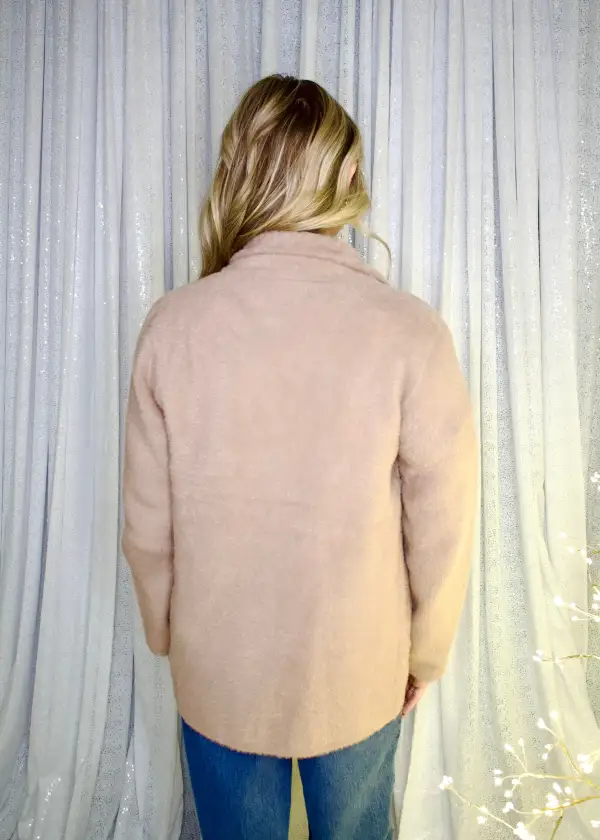 Open Front Button Front Cardigan