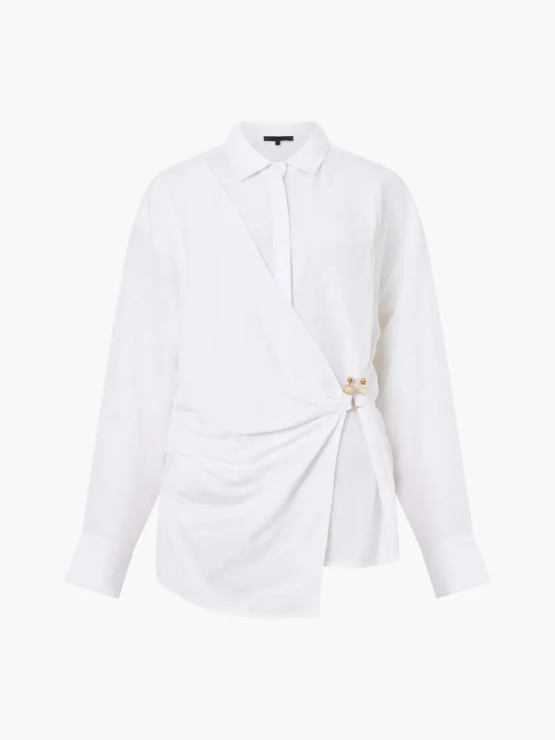 Classic Breathable Linen Waist Shirt